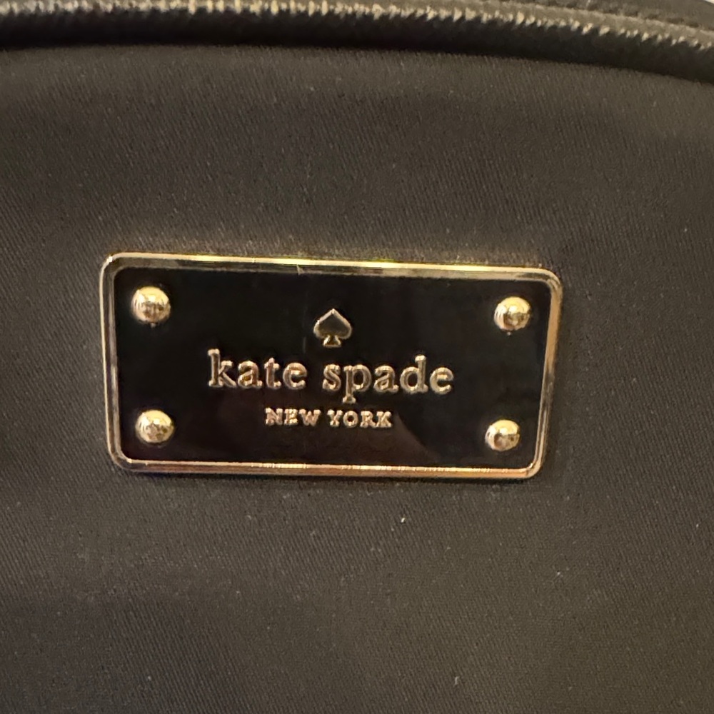 Kate Spade Black Nylon Mini Backpack Gold Hardware Small Travel Bag - Picture 3 of 8
